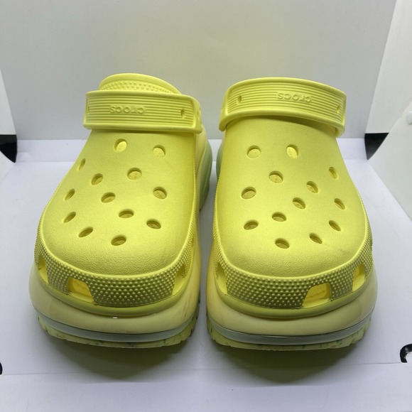 Crocs Classic Mega Crush Clog Womens 10 Platform SlipOn Sandal Yellow Mens 8 - Picture 3 of 11